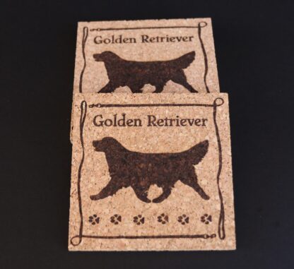 Golden Retriever Cork Coasters