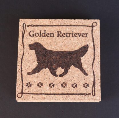 Golden Retriever Cork Coasters