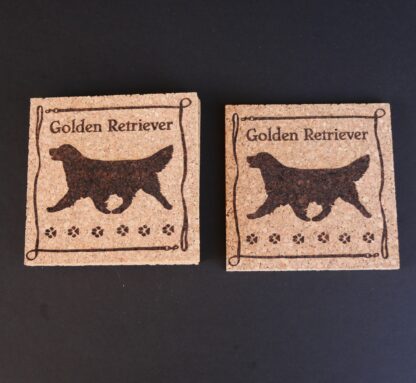 Golden Retriever Cork Coasters