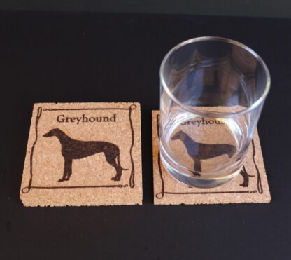 Greyhound Cork Coasters