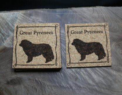 Great Pyrenees Cork Coasters