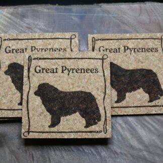 Great Pyrenees Cork Coasters