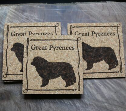 Great Pyrenees Cork Coasters