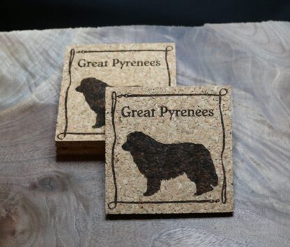 Great Pyrenees Cork Coasters