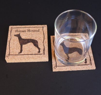 Ibizan Hound Cork Coasters