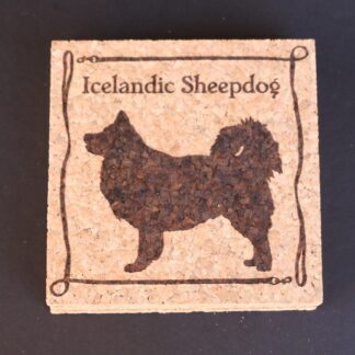 Icelandic Sheepdog Cork Coasters