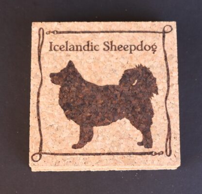 Icelandic Sheepdog Cork Coasters