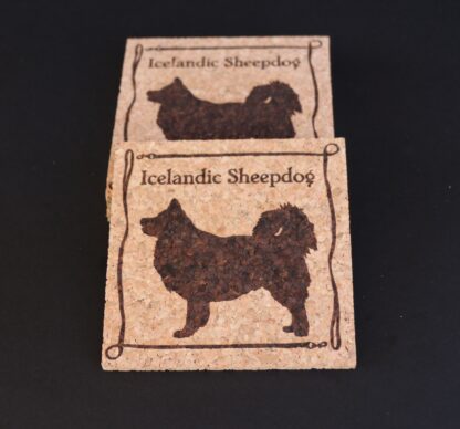 Icelandic Sheepdog Cork Coasters