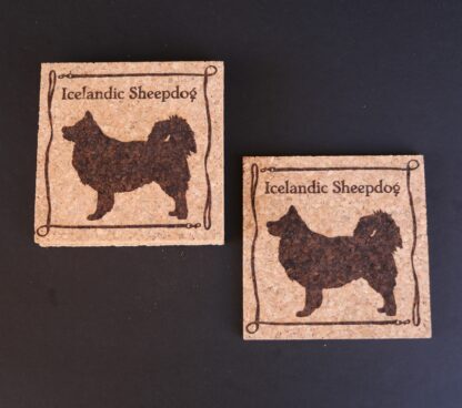 Icelandic Sheepdog Cork Coasters