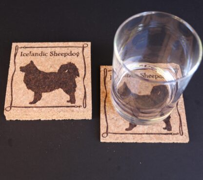 Icelandic Sheepdog Cork Coasters