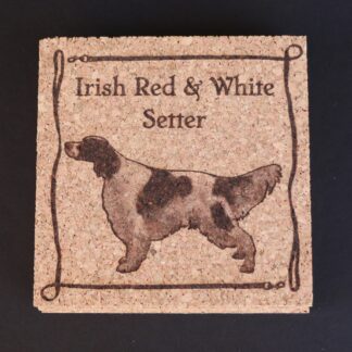 Irish Red and White Setter Cork Coasters