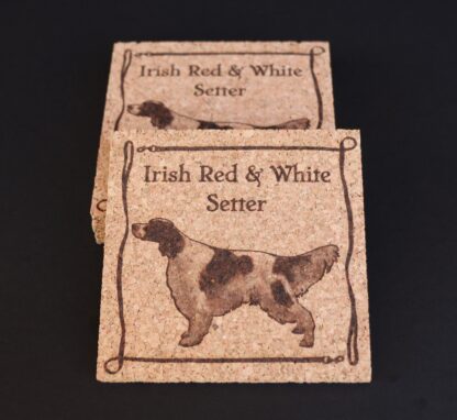 Irish Red and White Setter Cork Coasters