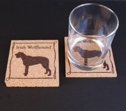 Irish Wolfhound Cork Coasters