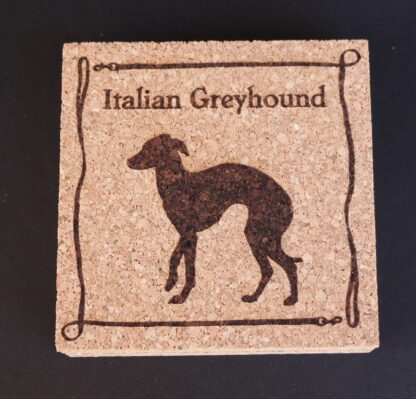 Italian Greyhound Cork Coasters