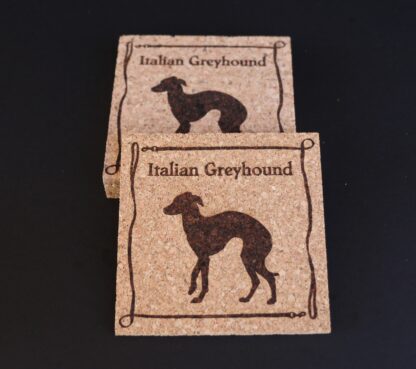 Italian Greyhound Cork Coasters