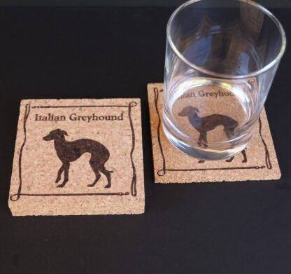 Italian Greyhound Cork Coasters