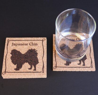 Japanese Chin Cork Coasters