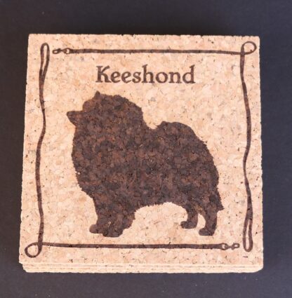 Keeshond Cork Coasters