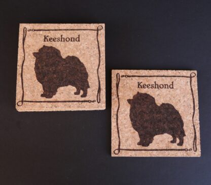 Keeshond Cork Coasters