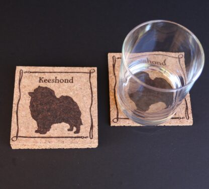 Keeshond Cork Coasters