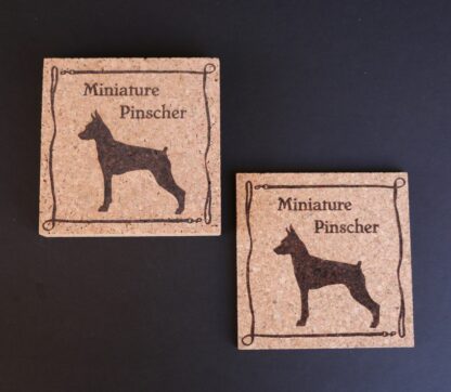 Miniature Pinscher Cork Coasters