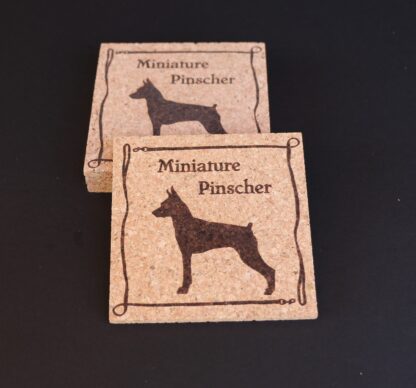 Miniature Pinscher Cork Coasters