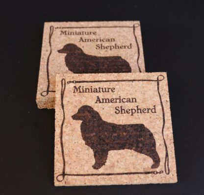 Miniature American Shepherd Cork Coasters