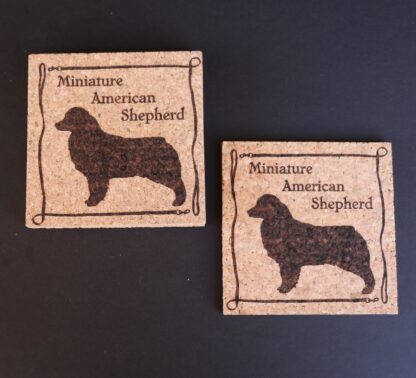 Miniature American Shepherd Cork Coasters