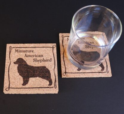 Miniature American Shepherd Cork Coasters