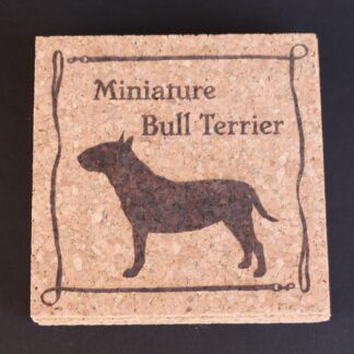 Miniature Bull Terrier Cork Coasters