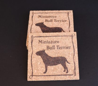 Miniature Bull Terrier Cork Coasters