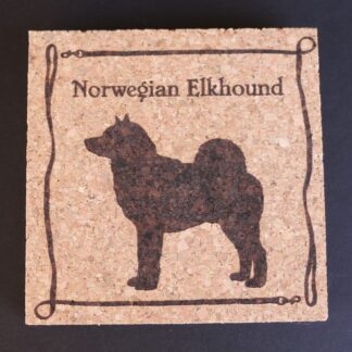 Norwegian Elkhound Cork Coasters