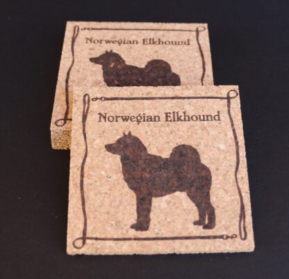 Norwegian Elkhound Cork Coasters