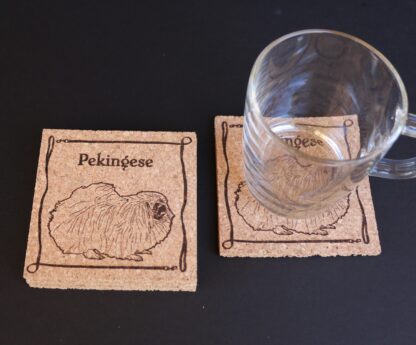 Pekingese Cork Coasters