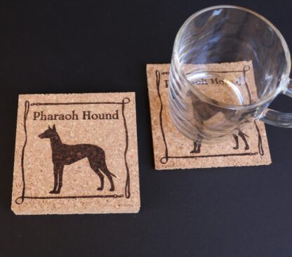 Pharaoh Hound Cork Coasters