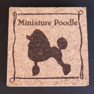 Poodle Cork Coasters Miniature Poodle