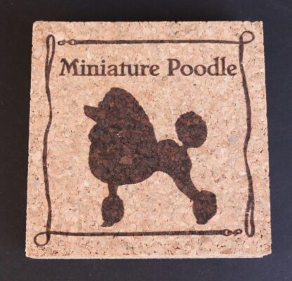 Poodle Cork Coasters Miniature Poodle