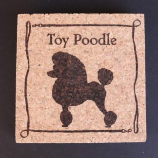 Poodle Cork Coasters Toy Poodle