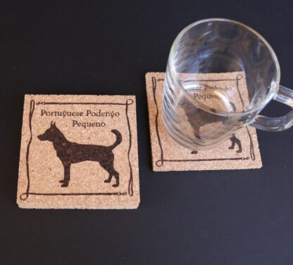 Portuguese Podengo Pequeno Cork Coasters