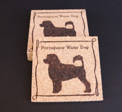 Portuguese Water Dog Cork Coasters