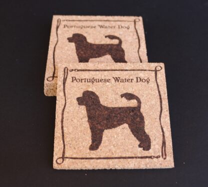 Portuguese Water Dog Cork Coasters