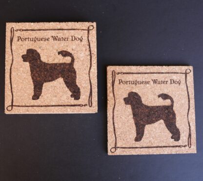 Portuguese Water Dog Cork Coasters