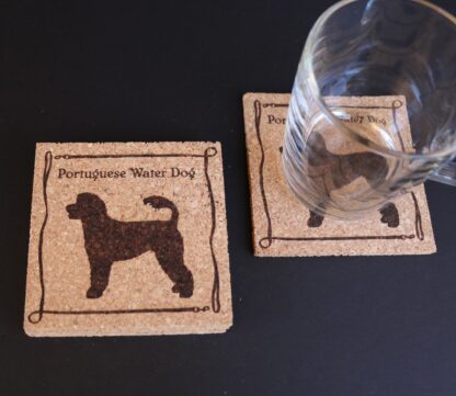 Portuguese Water Dog Cork Coasters