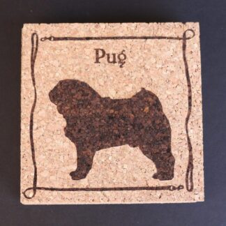 Pug Cork Coasters