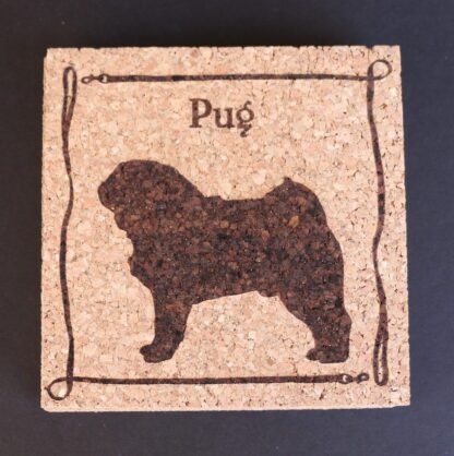 Pug Cork Coasters