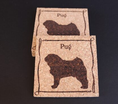 Pug Cork Coasters