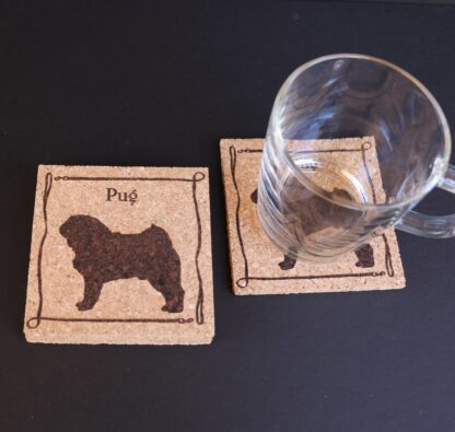 Pug Cork Coasters