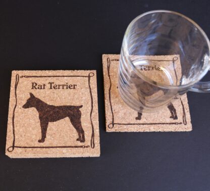 Rat Terrier Cork Coasters