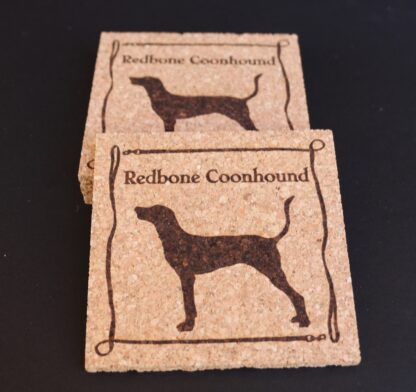 Redbone Coonhound Cork Coasters