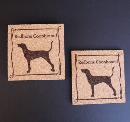 Redbone Coonhound Cork Coasters